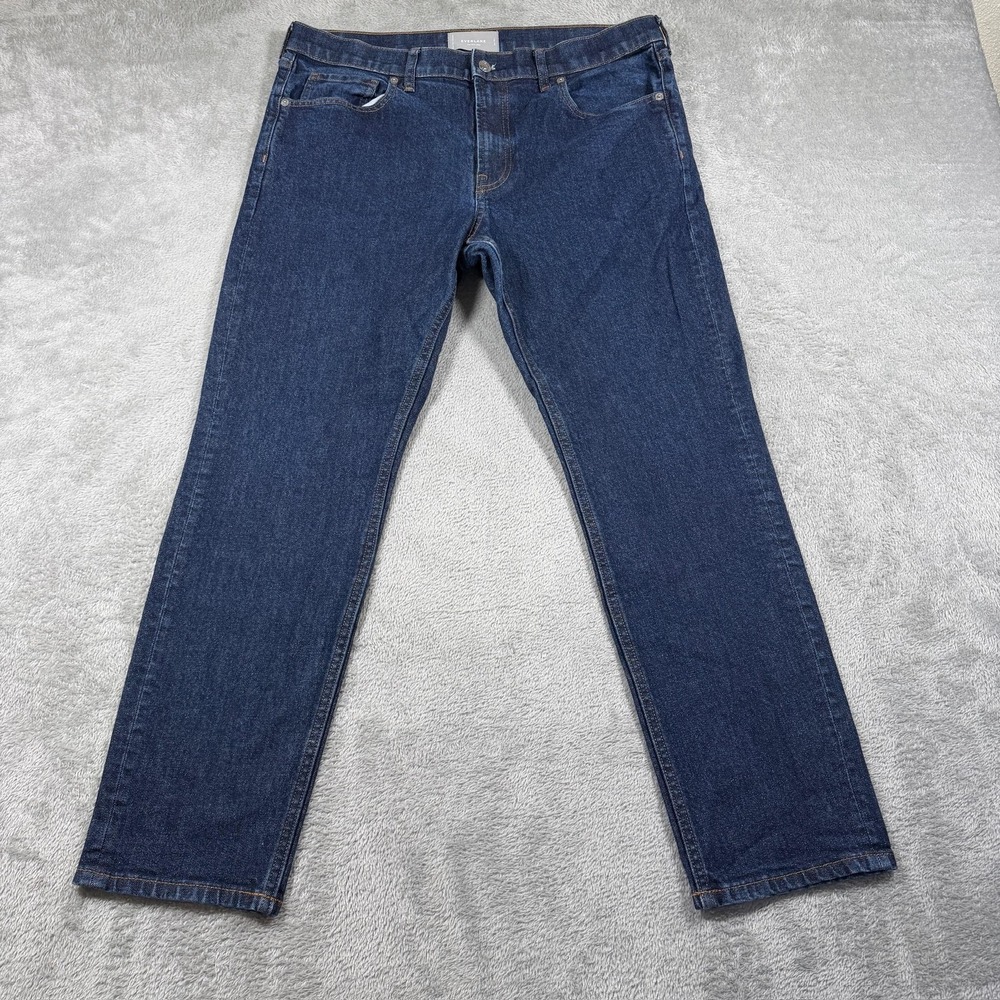Everlane‎ The Slim Jean Jeans Mens 30x30 Blue Dark Wash Tapered Stretch Denim